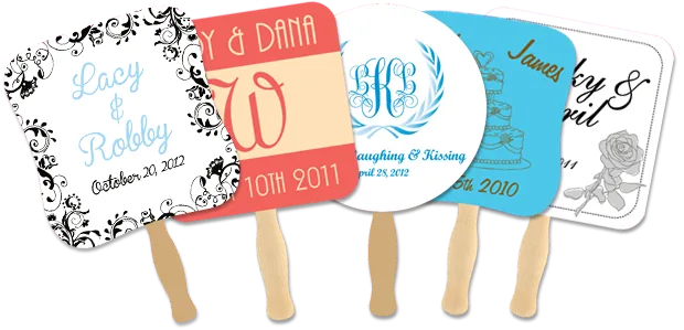 Five Wedding Hand Fan Examples