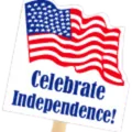 An independence day stock hand fan