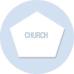 Church Shape Hand Fan