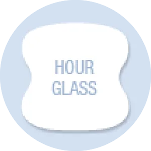 Hour Glass Shape Hand Fan