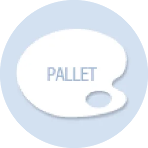 Palette Shape Hand Fan