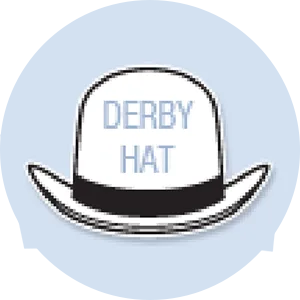 Derby Hat Shape Hand Fan