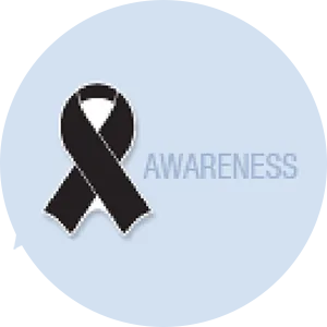 Awareness Ribbon Shape Hand Fan