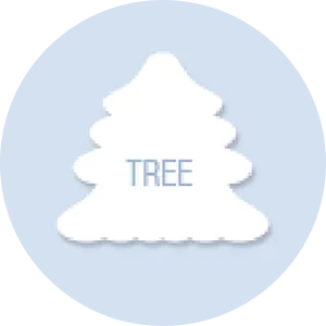 Tree Shape Hand Fan